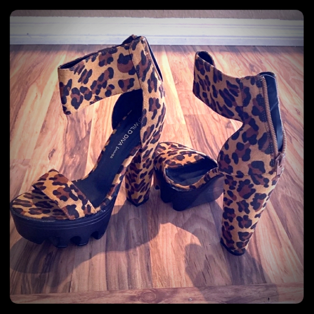 Leopard Platform High heels